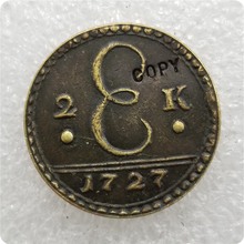 1727 Rusia 2 Kopeks moneda copia monedas conmemorativas-monedas réplica medalla colección de monedas 2024 - compra barato