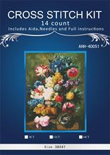 oneroom Flowers vase Scenery Embroidery Needlework Crafts 14CT Unprinted DMC DIY Quality Cross Stitch Kits Handmade Arts Decor 2024 - buy cheap