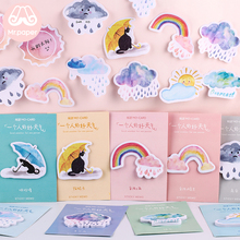 Mr Paper 30pcs/lot 10 Designs Good Weather Rainbow Sunny Rainy Memo Pads Sticky Notes Diary Creative Self-Stick Notes Memo Pads 2024 - buy cheap