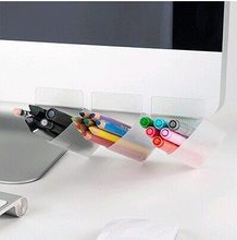 Soporte adhesivo para bolígrafos de escritorio, accesorio creativo de papelería para oficina, Monitor decorativo de pantalla, plástico PP 2024 - compra barato
