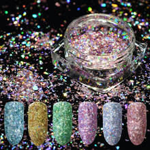 1PC Irregular Mermaid Colorful Laser Nail Flakes Foil Paillette Nail Art Glitter Gel Polish Manicure Decor Sequins LAALS01-12 2024 - buy cheap