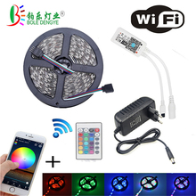 5M 2835 RGB WIFI LED Strip light Waterproof RGB 10M 15M led ribbon tape with Wireless WIFI Controller 12V power adapter Kit 2024 - buy cheap