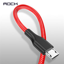 ROCK Metal Nylon Micro Usb Cable Fast Charging Phone USB Charger Cord for SamSung Xiaomi Huawei Android Sync Date Micro Cable 2024 - buy cheap