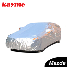 Алюминиевый водонепроницаемый автомобильный чехол Kayme, чехол для защиты от солнца, пыли, дождя, автомобиля, универсальный защитный чехол для Mazda 2024 - купить недорого