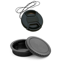camera Body cap + Rear Lens Cap + lens cap for Canon SLR/DSLR Camera 2024 - buy cheap