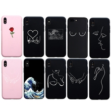 Simple Abstract 3D Design Soft Silicon Case for iPhone 11 Pro Max 7 6s Plus 5s SE 8 6 Plus X XS Max XR Case Funda Coque Cover 2024 - buy cheap