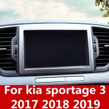 Painel de navegação quadro decorativo remendo lantejoulas interior atualizar decoração acessórios do carro para kia sportage 3 2017 2018 2019 2024 - compre barato