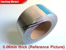 Rollo de cinta de papel de aluminio adhesivo de un solo lado para transferencia de calor, blindaje EMI, impermeable, sellado, 85mm x 40M x 0,06mm 2023 - compra barato