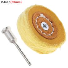 T-shaped Yellow Cloth Wheel Mirror Polishing Buffer Cotton Pad with 3mm Shank Diameter for Surface Polishing / Grinding 2024 - buy cheap