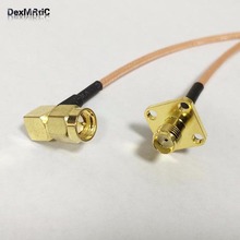 New SMA  Male Right Angle Switch SMA  Female Panel Mount   Cable RG316 Wholesale Fast Ship 15CM 6" Adapter 2024 - купить недорого