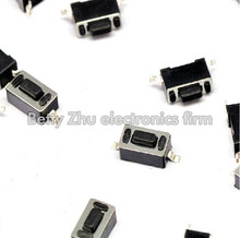1000PCS/LOT 3 * 6 * 5MM SMD Tact Switch 2 feet black patch 2024 - buy cheap