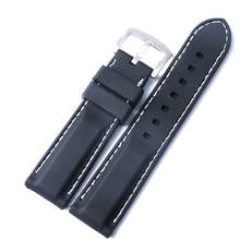Silicone Watch Band Wristwatch Strap 22mm 24mm Watches Bracelet Accessories Men Watchbands 2024 - buy cheap