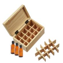 Caja de aceite esencial de madera Simple, 10ML, 15 compartimentos, caja de almacenamiento de botellas de aceite esencial # CW 2024 - compra barato