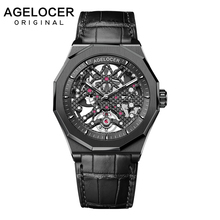 AGELOCER-reloj mecánico de lujo para hombre, cronógrafo de pulsera deportivo Masculino, color negro 2024 - compra barato