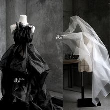 Vestido de casamento transparente com malha de fio cristalino, tecido de design em patchwork com silhueta para trabalho com retalhos 2024 - compre barato