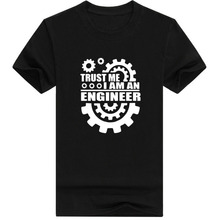 Summer Men T-shirt Homme Streetwear TRUST ME HUMOR I AM AN ENGINEER Funny Print Short Sleeved Cotton T-shirt Tee Camisetas 2024 - buy cheap