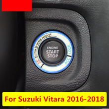 Anillo de encendido luminoso para coche Suzuki Vitara 2016-2018, pegatina de decoración, interruptor de arranque de coche, pegatina protectora, accesorios para automóviles 2024 - compra barato