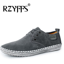 Designer de alta qualidade dos homens feitos à mão camurça couro casual tênis sapatos masculinos confortáveis sapatos novos tênis de couro A52-77 2024 - compre barato