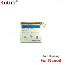 Оригинальный Новый Сменный аккумулятор Antirr для ipod Nano3 3G 3-го поколения MP3 литий-полимерный перезаряжаемый аккумулятор Nano 3 616-0337 2024 - купить недорого