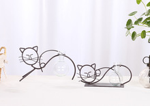 Vaso de vidro para decoração da casa, vaso hidropônico fofo de gato zakaka, micro-paisagem, para decoração de escritório, vaso jl 283, 1 peça 2024 - compre barato