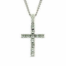 Collares cruzados de cristal para hombre, mujer, niño y niña, colgantes de cadena, joyería, Cruz de Hip Hop, 2020 2024 - compra barato