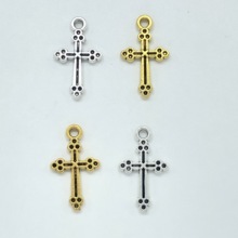 JUNKANG 30pcs 12mm*21mm popular Christian cross pendant tag DIY handmade bracelet necklace accessories connection accessories 2024 - buy cheap