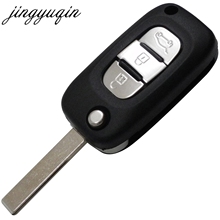 Jingyuqin-funda para llave de coche, carcasa para Renault Clio, Megane, Kangoo Modus, 3 botones, desplegable, sin cortar 2024 - compra barato