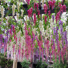 Luyue 36 pçs decoração de casamento guirlanda seda artificial flor wisteria videiras simulação rattan festa casa jardim decoração do hotel 2024 - compre barato