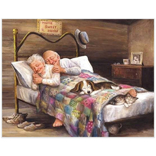 LZAIQIZG 5D DIY Diamond Painting Full Square Diamond Embroidery Home Sweet Home Cross Stitch Rhinestone Old Couple Mosaic Decor 2024 - buy cheap