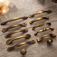 Высококачественные классические бронзовые мебельные ручки для кухни, ручки для ящика шкафа, ручки двери, бесплатная доставка. 2024 - купить недорого