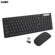 Teclado y ratón inalámbricos Slim 1200DPI, conjunto de teclados de 2,4 Ghz para ordenador portátil y de escritorio 2024 - compra barato