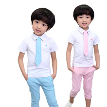 Boys Summer Clothing Set 2019 School Boys Clothes Kids Short Sleeves Shirt+Shorts 2pcs Suit Children Birthday Party Clothing 2024 - buy cheap