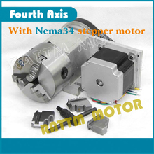 Nema34-motor de passo para gravação, quarta e 4 eixos, cabeça divisora 3:1, cnc, roteador e máquina de gravação 2024 - compre barato