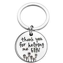Thank You For Helping Me Grow Keychain Stainless Steel Teacher Appreciation Gift Term Begin Term End Teacher's Day Gift Key Ring 2024 - buy cheap