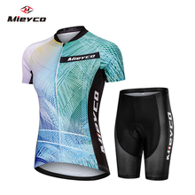 Conjunto de Ciclismo de manga corta para mujer, camisetas de Ciclismo de verano, Ropa deportiva para bicicleta de montaña, Culote, pantalón con almohadilla de Gel 2024 - compra barato