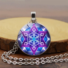 Fooderwerk Jewelry Sacred Geometry Time Stone Pendant Necklace Europe and America Upscale Pendant Neckline Sweater Chain 2024 - buy cheap