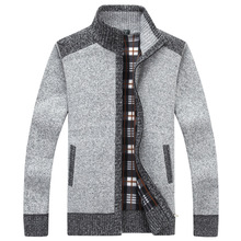 2020 Men's Sweaters  Winter Warm Cashmere Wool Zipper Cardigan Sweaters Man Casual Knitwear Sweatercoat Drop Shipping ABZ124 2024 - buy cheap