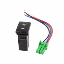 OOTDTY-interruptor de luz delantero/LUZ ANTINIEBLA TRASERA de 12V CC, botón de 4 cables para Toyota Camry Prius Corolla, nuevo 2024 - compra barato