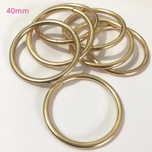 100 pcs 40mm 1.6''IN Metal Gold O Ring Non Welded Round Adjuster metal shoes bags Buckles DIY Accessory 2024 - buy cheap