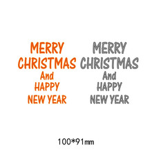 Merry Christmas Letters Metal Die Cuts Cutting Dies For DIY Scrapbooking Embossing Decorative Crafts Photo Album Paper Cards 2024 - buy cheap