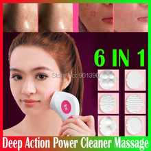 New 6 IN 1 Skin Face Care Deep Action Power Clearner Spa Body Massager Facial Massage Relax Dead Skin Remove Anti wrinkle Beauty 2024 - buy cheap