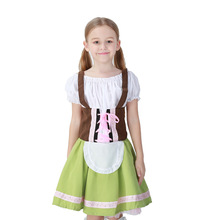 Girl's Oktoberfest Sweetie Inga Costume for Halloween Beer Bar Coffee House Waitress Maid Costumes Luck of the Irish Gal S-XL 2024 - buy cheap