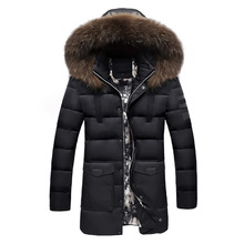 Chaquetas con capucha para hombre, abrigos con cuello de pelo largo de gran tamaño, Parkas gruesas con cremallera lateral, abrigos informales de invierno, 2020 2024 - compra barato