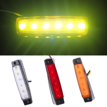 Super Bright 6 LED Car Truck Trailer Side Marker Indicators Lights Lamp DC 12-24V Red, White, Yellow Light 2024 - buy cheap