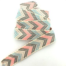 NEW 1'' 25mm 10yard/lots 100% polyester Color arrow geometry Woven Jacquard Ribbon dog chain accessories KTZD16040104 2024 - buy cheap