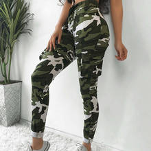 Camouflage Pants Women 2019 Fashion Women's High Waist Cotton Bandage Pant Elastic Slim Army Lace-up Clothing Woman Trousers 2024 - buy cheap