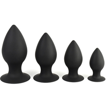 Small, Medium, Large, extra large Black Silicone Butt Plug Anal Plug Ass Stimulate Massage Anal Sex Toy Adult Games For Couples. 2024 - buy cheap