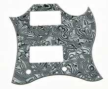 KAISH SG Standard Full Face Guitar Pickguard Scratch Plate Zebra Stripe with Screws 2024 - buy cheap