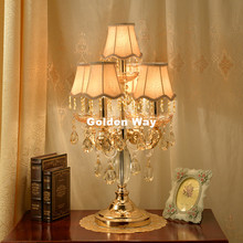 Free Shipping Modern Crystal Table Lamp For Living Room Bedroom Decora Golden Lamp Shades Bedside Design Crystal Table/Desk Lamp 2024 - buy cheap