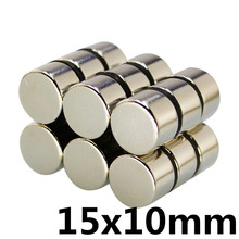 5pcs 15 x 10mm N35 Mini Super Strong Rare Earth Fridge Permanet Magnet Small Round Neodymium Magnet 2024 - buy cheap